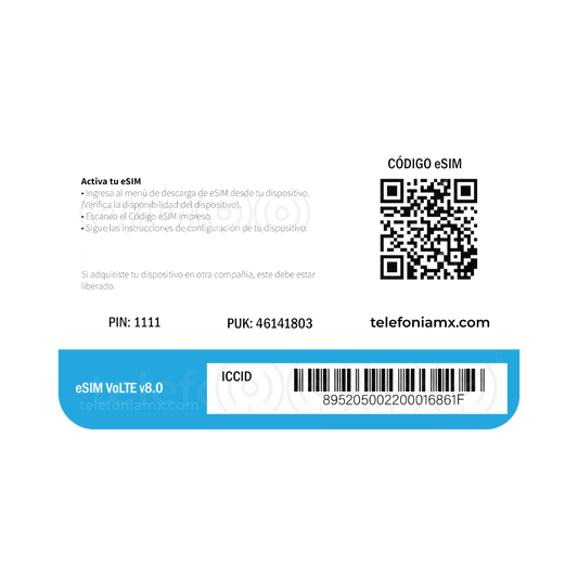 eSIM AT&T (México) Telefonía_MX