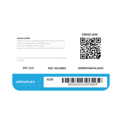 eSIM AT&T (México) Telefonía_MX